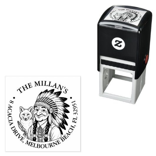 Native American Fuchs Theme Permastempel (Beispiel)