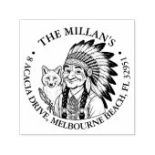 Native American Fuchs Theme Permastempel (Design)