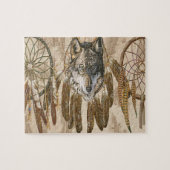 Native American Gray Wolf Puzzle (Horizontal)