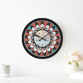 Native American Hopi Abstrakt Clock Design Große Wanduhr (Zuhause)