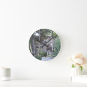 Native American Indian Chief with Horse Runde Wanduhr (Zuhause)