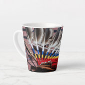 Native American Indian decorated Latte Mug  Milchtasse (Linke Ecke)