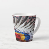 Native American Indian decorated Latte Mug  Milchtasse (Rechte Ecke)