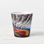 Native American Indian decorated Latte Mug  Milchtasse (Vorderseite)