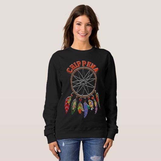 Native american indian dreamcatcher  Feathered Boh Sweatshirt (Vorne ganz)