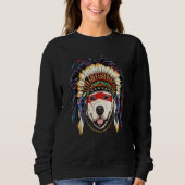 Native American Indian Golden Retriever Indigenous Sweatshirt (Vorderseite)