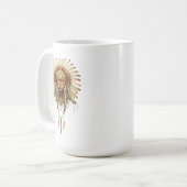 Native American Indian Reservation feather tribe Kaffeetasse (Vorderseite Links)