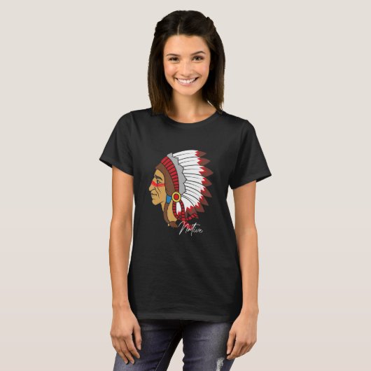 Native American Indian Tribe Warrior Pride T-Shirt (Vorne ganz)
