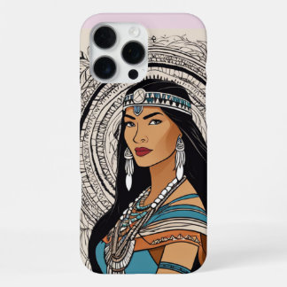 NATIVE AMERICAN INDIAN WOMAN ART IPHONE CASE iPhone 16 PRO MAX HÜLLE