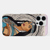 NATIVE AMERICAN INDIAN WOMAN ART IPHONE CASE iPhone HÜLLE (Rückseite (Horizontal))