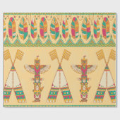 Native American indigenous ornamental seamless pat Geschenkpapier (Flach)