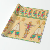 Native American indigenous ornamental seamless pat Geschenkpapier (Ungerollt)
