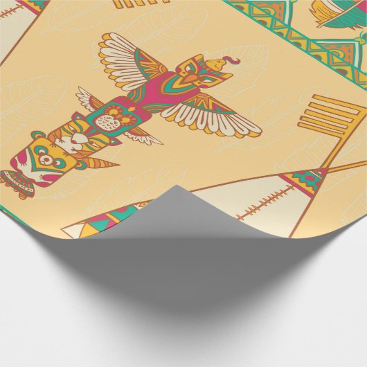 Native American indigenous ornamental seamless pat Geschenkpapier (Ecke)