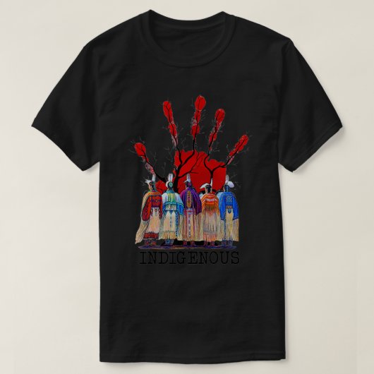 Native American Indigenous Red Hand Women Gifts T-Shirt (Design vorne)