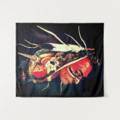 Native American "Kaw Warrior" Wandteppich (Vorderseite (Horizontal))