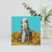 Native American Lakota Sioux Flat Grußkarte Karte (Stehend Vorderseite)