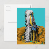 Native American Lakota Sioux Postcard Postkarte (Vorne/Hinten)