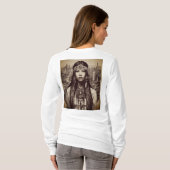 Native American Linework T - Shirt Design (Schwarz voll)