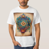 Native American Linework Tattoo Design T - Shirt (Vorderseite)