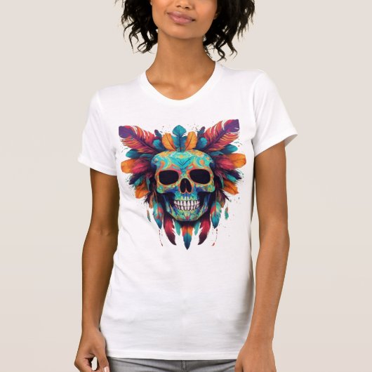Native American Linework Tattoo T-Shirt (Vorderseite)