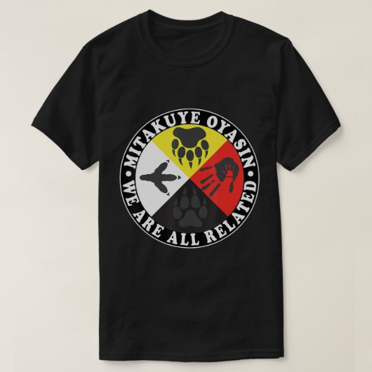 Native American Medicine Wheel, Mitakuye Oyasin T- T-Shirt (Design vorne)