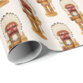 Native American Nutcracker Weihnachten Geschenkpapier (Rolleneckpunkt)