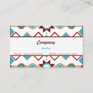 Native American Pattern Business Card Visitenkarte