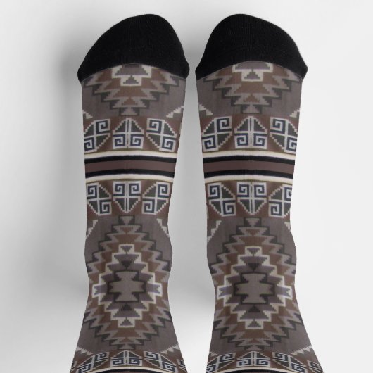 Native American Pattern Crew Socks Socken (Oben)