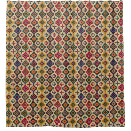 Native American Pattern Duschvorhang (Vorderseite)