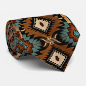 Native American Pattern Indian Culture Boho Style Krawatte (Gerollt)