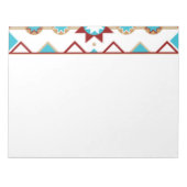 Native American Pattern Notepad Notizblock (Vorderseite)