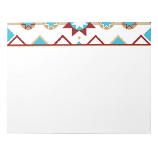 Native American Pattern Notepad Notizblock (Vorderseite)