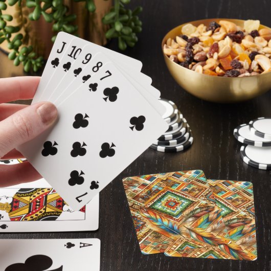 Native American Pattern Playing Cards Spielkarten (In Situ)