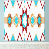 Native American Pattern Stretched Canvas Print Leinwanddruck (Insitu (Holzboden))