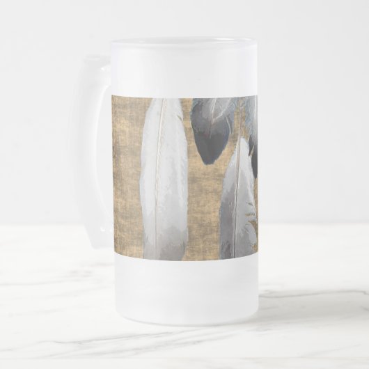 Native American Peace Feathers Designer Tasse (Vorderseite Links)