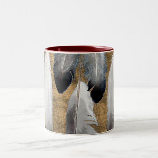 Native American Peace Feathers Designer Tasse (Mittel)