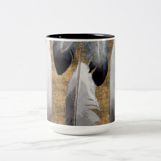Native American Peace Feathers Designer Tasse (Mittel)