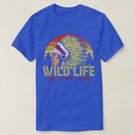 Native American Quote Wild Life T-Shirt (Design vorne)