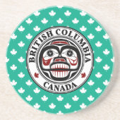 Native American Red Black Art Weull Getränkeuntersetzer (Vorne)