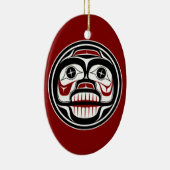 Native American Red Black Art Weull Keramik Ornament (Rechts)