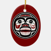 Native American Red Black Art Weull Keramik Ornament (Vorne)
