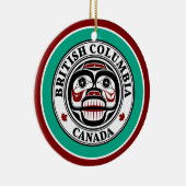 Native American Red Black Art Weull Keramik Ornament (Rechts)