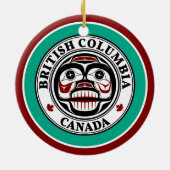 Native American Red Black Art Weull Keramik Ornament (Hinten)