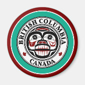 Native American Red Black Art Weull Magnet (Vorne)