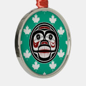 Native American Red Black Art Weull Ornament Aus Metall (Rechts)