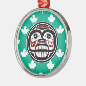 Native American Red Black Art Weull Ornament Aus Metall (Links)