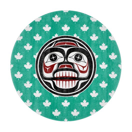 Native American Red Black Art Weull Schneidebrett (Vorderseite)