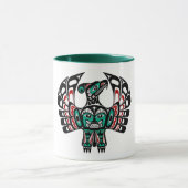 Native American Red Black Haida Art Thunderbird Tasse (Zentrum)