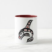 Native American Red Black Haida Orca Killer Whale Tasse (Zentrum)