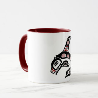 Native American Red Black Haida Orca Killer Whale Tasse
